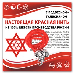 KN326 Красная нить Слон (мудрость, сила, долголетие)
