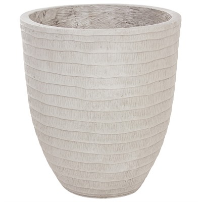 Кашпо Nobilis Marco "Waves grey Round" (файберклэй), D25хH28 см