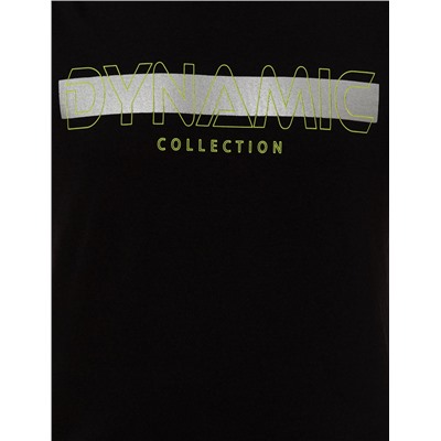 Black Slim Fit Print Print Cycling Bike T -For