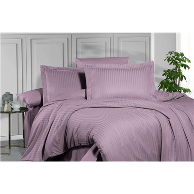 Постельное белье Карвен Stripe Satin 1,5 спальн. N 162-SS 010 лиловый (Акция)