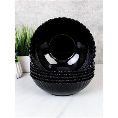 Набор суповых тарелок 6 штук 700 мл 178 мл Классика Черная / BNTW70T (Black) /уп 8/