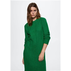 Vestido midi canalé -  Mujer | MANGO OUTLET España