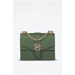 Bandolera de piel - Verde