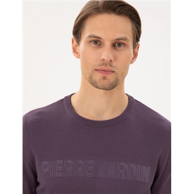 Purple Slim Fit Bike Colkar Wool Смешанный вязаный свитер