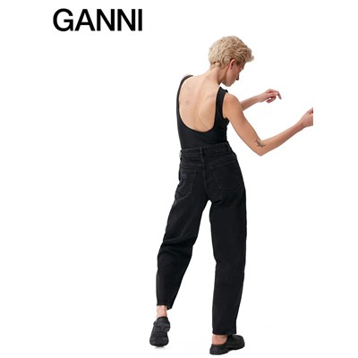 Женские свободные джинсы с завышенной талией   GANN*I