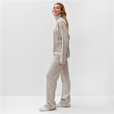 Костюм женский (джемпер+брюки) MINAKU:Knitwear collection цвет капучино, р-р 50-52