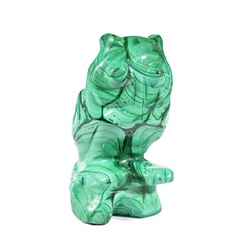 Малахит фигурка "Сова" 35*37*62мм, 142гр