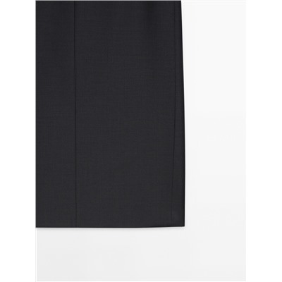 Falda midi sastrera