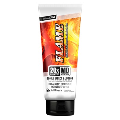 Крем-автозагар Flame с тингл-эффектом, маслом манго, экстрактами арники и красного вина, 125 мл, бренд - SOL BIANCA