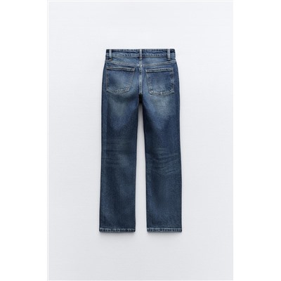JEANS TRF RECTOS CROP TIRO BAJO