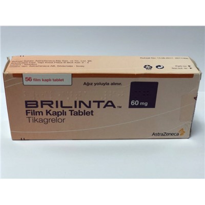 BRILINTA 60 mg 56 film kaplı tablet (аналог Брилинта- Тикагрелор)