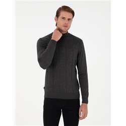 Anthracit melanj Slim Fit Half Fisherman воротник