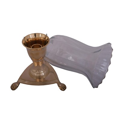 Подсвечник со стеклом №П00658/1 (полиш)
