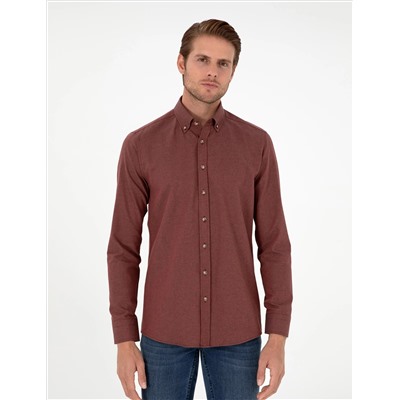 Плитка Slim Fit рубашка с длинным рукавом