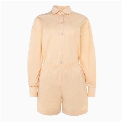 Костюм женский (рубашка, шорты) MINAKU: Oversize цвет бежевый, размер 48