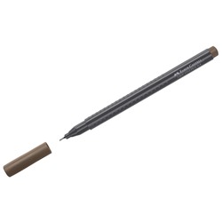 Ручка капиллярная Faber-Castell "Grip Finepen" коричневая, 0,4мм, трехгранная