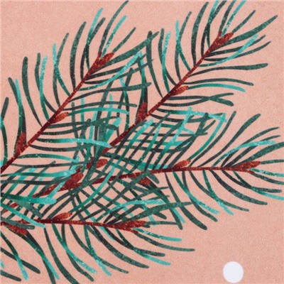 Комплект штор для кухни с подхватами «Этель» Fir branches, 145×180 см - 2 шт., габардин