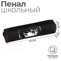 Пенал школьный из искусственной кожи «Аниме» , 19×8×3 см
