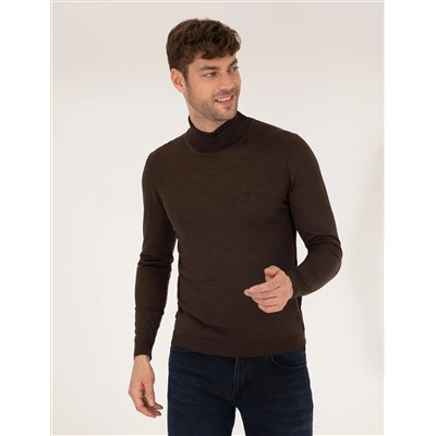 Brown Slim Fit Fisherman воротнич