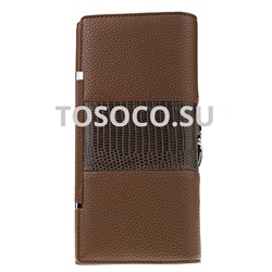 81225d dark brown кошелек Cossni натуральная кожа и экокожа 9х19х2
