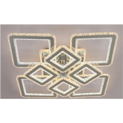 Стационарный светильник / LED-люстра потолочная. Цвет: хром (452W / 630*630*120)" / LED white + yellow3000K~6500K / K26025Cr/4+4 / уп 1
