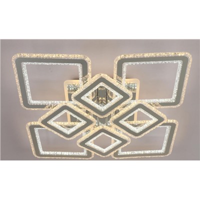 Стационарный светильник / LED-люстра потолочная. Цвет: хром (452W / 630*630*120)" / LED white + yellow3000K~6500K / K26025Cr/4+4 / уп 1