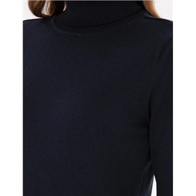 Navy Blue Slim Fit Basic Sweater