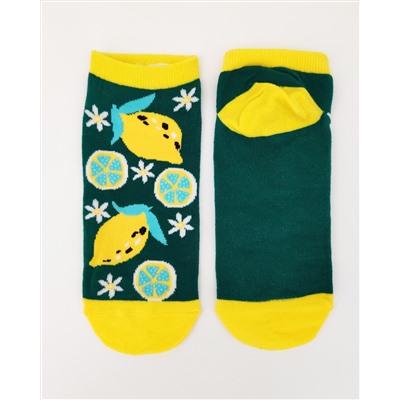 Короткие носки р.35-40 "fruit" lemon