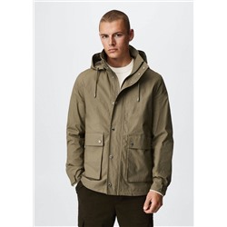 Chaqueta impermeable capucha -  Hombre | MANGO OUTLET España