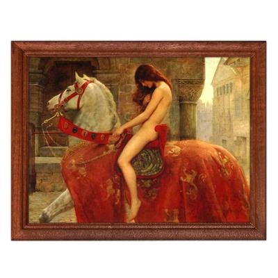 POSG-0166 Постер в рамке 23x17см Джон Кольер - Леди Годива (1898)