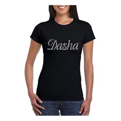 Футболка c именем кристаллами Сваровски "Dasha" swarovski SALE