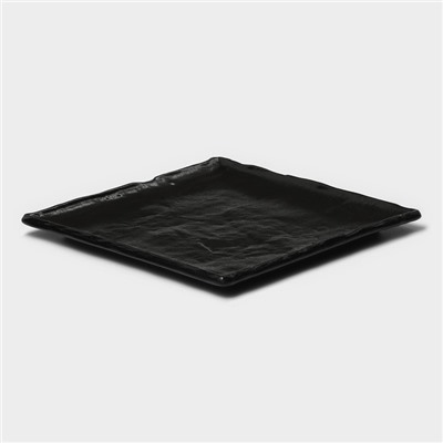 Блюдо для подачи Magistro Pietra lunare, 21×21 см, фарфор, цвет чёрный