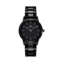 Reloj de cuarzo de acero Iconic Link - 32 mm - Negro