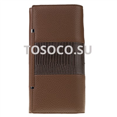81215d dark brown кошелек Cossni натуральная кожа и экокожа 9х19х2