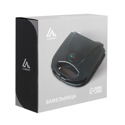 Электровафельница Luazon LT-09, 750 Вт, венские вафли, антипригарное покрытие, черная