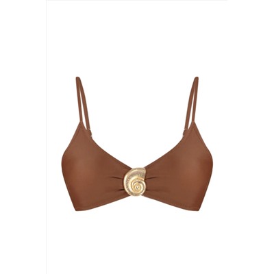 Коричневый бикини-топ Bralette Premium Accessory TBESS24BU00151