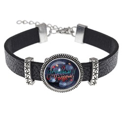 BSK2-0397 Кожаный браслет С Новым годом!