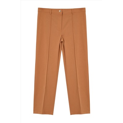 Brown Sewing Detred Straight/Flat Cut Thecing Bants TBBSS24AR00048
