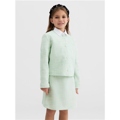 Жакет для девочки, MINAKU :Party Dress, цвет зеленый, рост 128 см