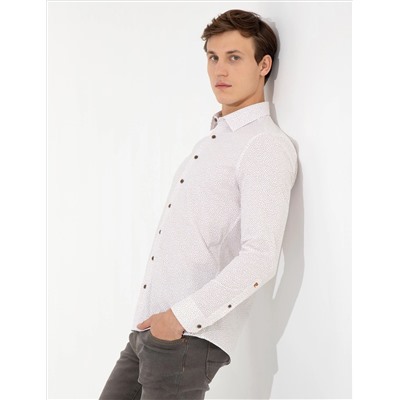 Браун Ex. Slim Fit рубашка с длинным рукавом