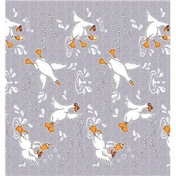 Полотенце вафельное банное  "гусь-искупнусь" 78*150