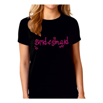 Футболка "Bridesmaid" светится в УФ
