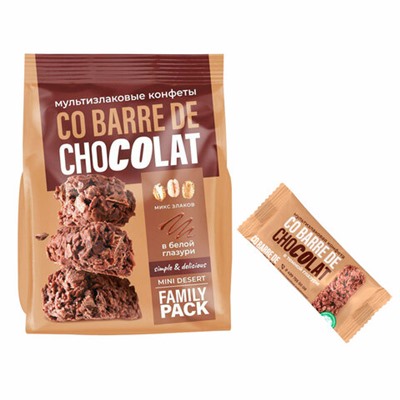 Конфеты мультизлаковые CO BARRE DE CHOKOLAT с темной глазурью, 135 г, УТ-00032333
