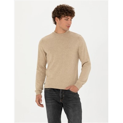 Стоун Melanj Slim Fit Half Fisherman воротник Основной вязаный свитер