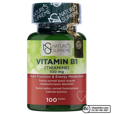 Nature's Supreme Витамин B1 100 мг 100 капсул