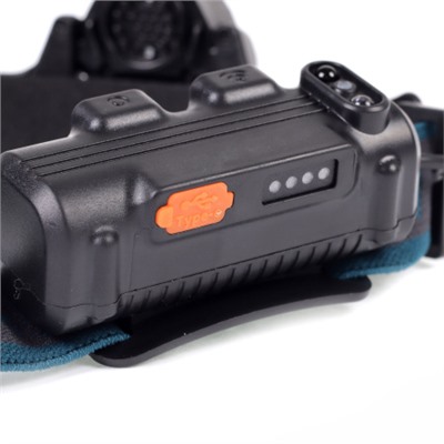 Фонарь налобный спортивный COMIRON O'HEAD FLOODLIGHT ABS, IPX5 свет COB 400lm аккум 18650 3.7V 2000 mAh USB Type-C индикатор /уп /50/100/