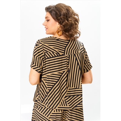 Romanovich Style 2-2704 коричневый, Брюки, Блуза