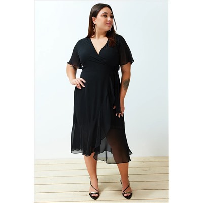 Black Cruve Skirt Woven Платье TBBSS24AH00032