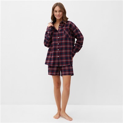 Пижама женская (рубашка и шорты) KAFTAN размер 40-42, синий