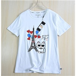 Футболка женская из хлопка   KARL LAGERFEL*D ОРИГИНАЛ!